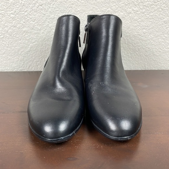 Munro Cate Black Leather Ankle Boots Booties Sz 9.5 - Picture 3 of 13